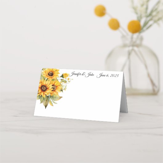 Placement Carte de place du nom plié du mariage (Devant)