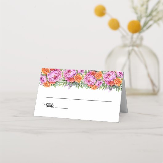 Placement Carte de place du nom plié du mariage (Devant)