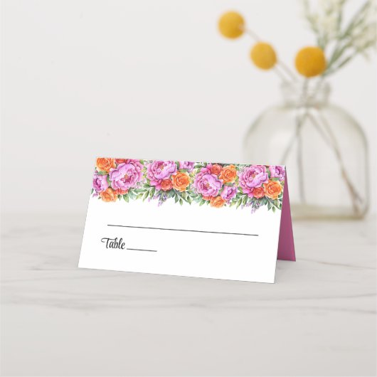 Placement Carte de place du nom plié du mariage (Devant)