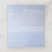 Placement Carte de place élégante à fleurs blanches et bleue (Intérieur déplié)