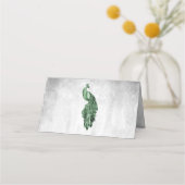 Placement Carte de place Emerald Green Peacock (Dos)