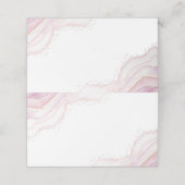 Placement carte de place en marbre rose aquarelle (Extérieur déplié)