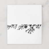 Placement Carte de place Feuille Botanique Dessinée à la mai (Extérieur déplié)