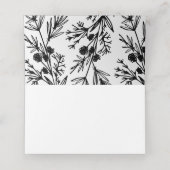 Placement Carte de place Feuille Botanique Dessinée à la mai (Intérieur déplié)