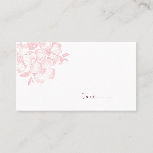 Placement Carte de place Fleur Dogwood (Devant)