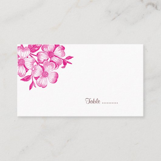 Placement Carte de place Fleur Dogwood (Devant)