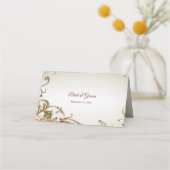 Placement Carte de Place Fleurie en Or Blanc (Dos)