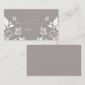 Placement Carte de place florale à papillon ivoire (Devant / Derrière)