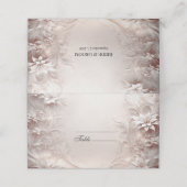 Placement Carte de place florale en ivoire blanc (Extérieur déplié)