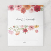Placement Carte de place Florale multicolore été (Extérieur déplié)