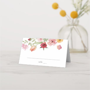 Placement Carte de place Florale multicolore été