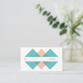 Placement Carte de place géométrique de corail turquoise (Debout devant)
