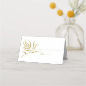 Placement Carte de place Gold Single Stem Leaf Name (Dos)