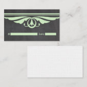 Placement Carte de place Green Deco Chalkboard (Devant / Derrière)