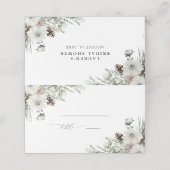 Placement Carte de place Hiver À feuillage persistant Élégan (Extérieur déplié)