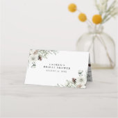 Placement Carte de place Hiver À feuillage persistant Élégan (Dos)