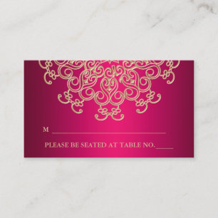 Placement Carte de place inspirée de Hot Pink Indian