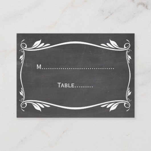 Placement Carte de place Ivoire Flourd Chalkboard (Devant)