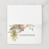 Placement Carte de place King Protea Bouquet Mariage (Extérieur déplié)