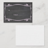 Placement Carte de place Lilac Flourf Chalkboard (Devant / Derrière)