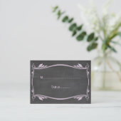Placement Carte de place Lilac Flourf Chalkboard (Debout devant)