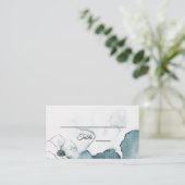 Placement Carte de place Mariage d'aquarelle turquoise (Debout devant)