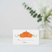 Placement Carte de place Mariage de automne citrouille (Debout devant)