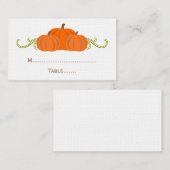 Placement Carte de place Mariage de automne citrouille (Devant / Derrière)
