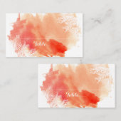 Placement Carte de place mariage de corail moderne aquarelle (Devant / Derrière)