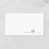 Placement Carte de place mariage de script simple moderne (Devant)