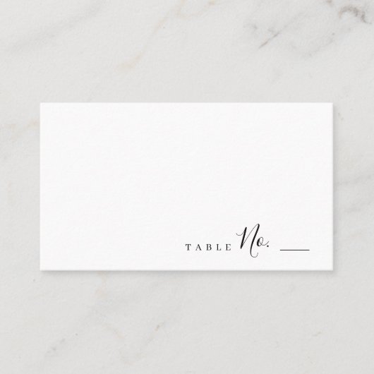 Placement Carte de place mariage de script simple moderne (Devant)