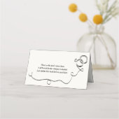 Placement carte de place mariage dessinée à la main (Devant)