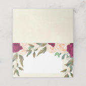 Placement Carte de place mariage d'ivoire fleuri de pêche de (Extérieur déplié)