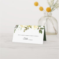 Carte de place Mariage floral à aquarelle illustré