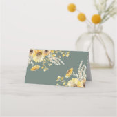 Placement Carte de place Mariage Floral Aquarelle (Dos)