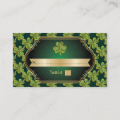 Placement Carte de place mariage Gold green Irish (Dos)