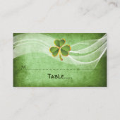 Placement Carte de place mariage irlandaise trèfle & voile v (Dos)