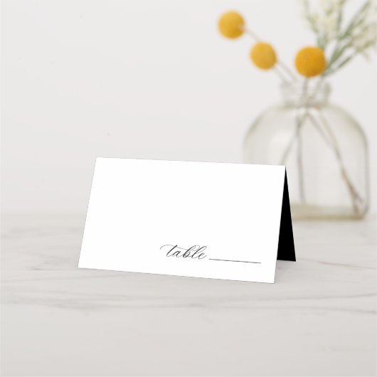 Placement Carte de place Mariage Monogramme Crest Botanique (Devant)