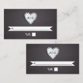 Placement Carte de place mariage monogramme de tableau de bo (Devant / Derrière)