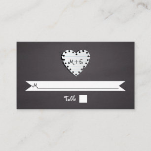 Placement Carte de place mariage monogramme de tableau de bo