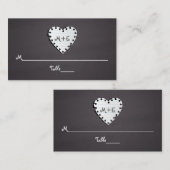 Placement Carte de place mariage monogramme de tableau de bo (Devant / Derrière)