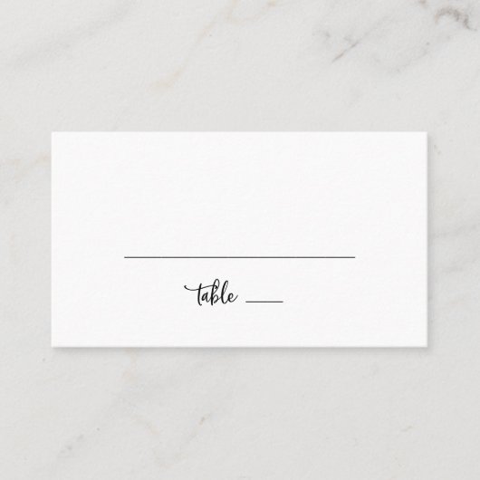Placement Carte de place Mariage plat Rustique Script (Devant)