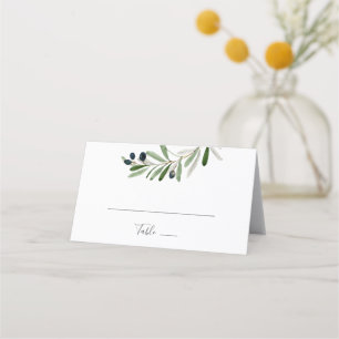 Placement Carte de place Mariage plié à la Branche d'olive m