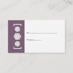 Placement Carte de place Mariage pour joueur de dés D20 viol
