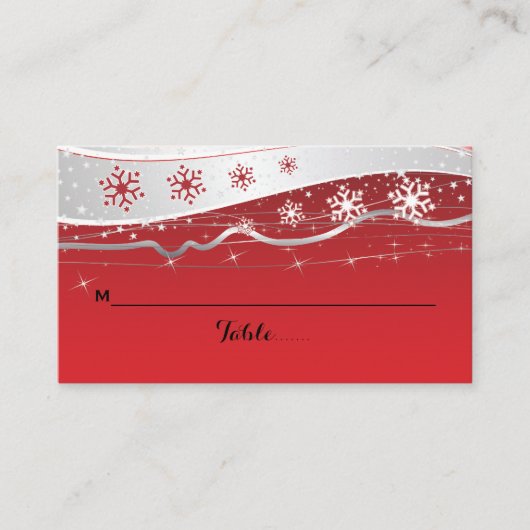 Placement Carte de place mariage rouge, grise (Devant)