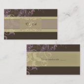 Placement Carte de place Mariage Victoria violet (Devant / Derrière)