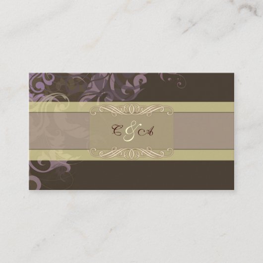 Placement Carte de place Mariage Victoria violet (Devant)