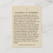 Placement Carte de place Matt & Haley Wascher (Dos)