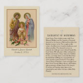 Placement Carte de place Matt & Haley Wascher (Devant / Derrière)