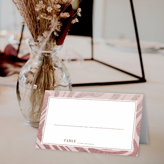 Placement Carte de place moderne simple RoseGold